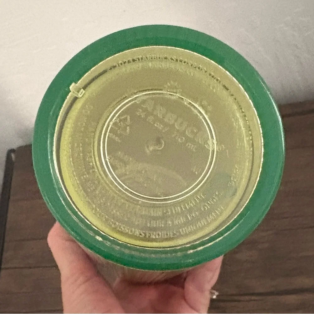 Lot Of Two Starbucks Green Apple Cold Cups (24 OZ) Brand New With Straw‎ Pleated